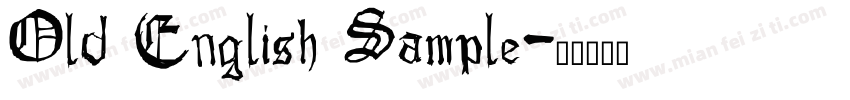 Old English Sample字体转换